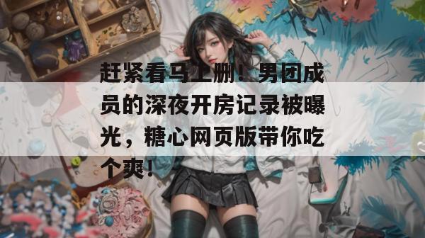 赶紧看马上删！男团成员的深夜开房记录被曝光，糖心网页版带你吃个爽！